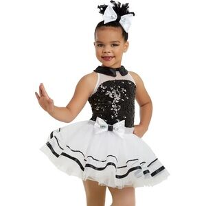 Weissman Showtime | This Old Man Black and White Tuxedo Style Dance Costume, IC